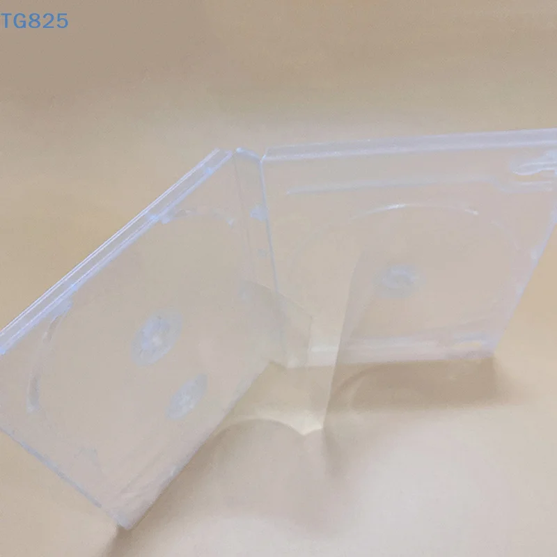【AN】【AN】Square Transparent Bottom CD Box Empty CD Case PP Plastic Milky Transparent CD Case CD Case Capacity 3 Discs