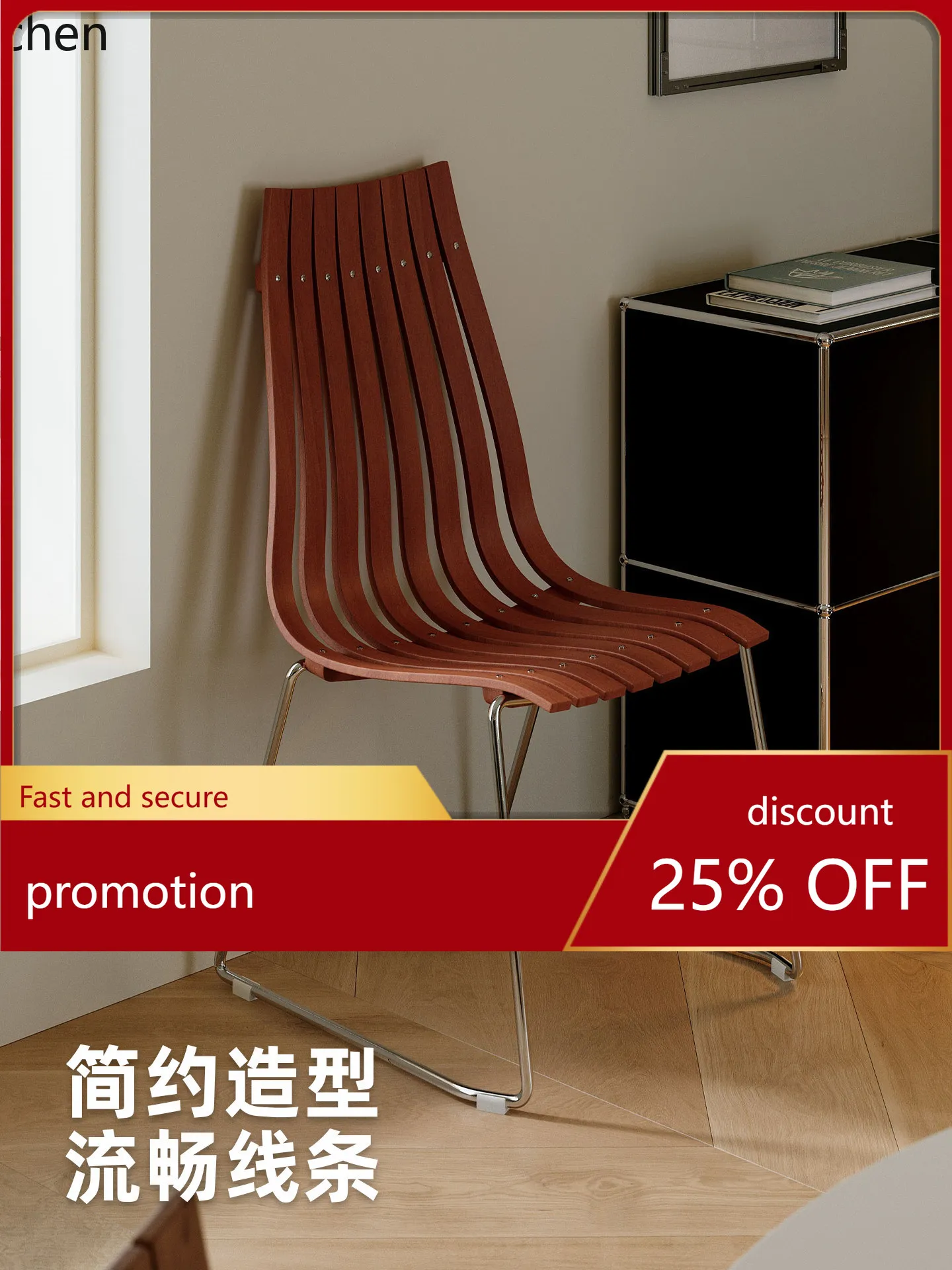 

ZML Left Bottom Fan Chair Vintage Dining Chair Home High Back Solid Wood Leisure Meeting Chair