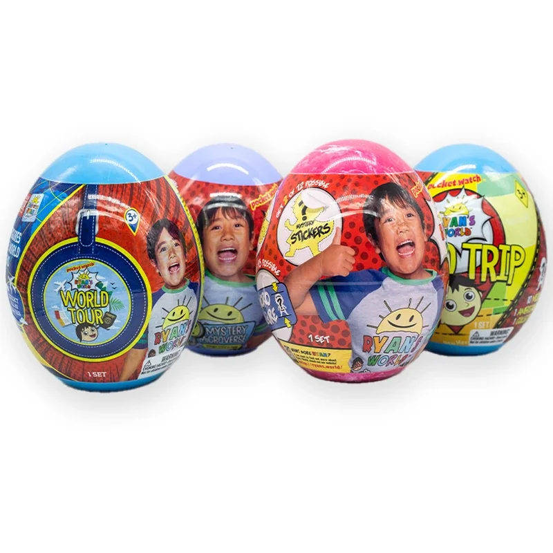 RYAN WORLD Capsule Toys World Travel Company Treasure 10 Pack or 6 Pack Toy Big Egg Collection Decoration Toy Desktop Model