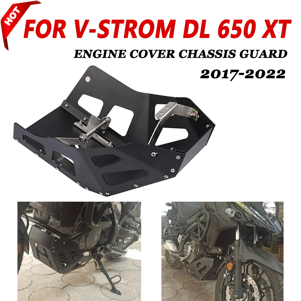 For SUZUKI V-strom 650XT DL 650 XT DL650XT Vstrom 2017 - 2022 Motorcycle Engine Guard Chassis Protection Cover Base Skid Plate