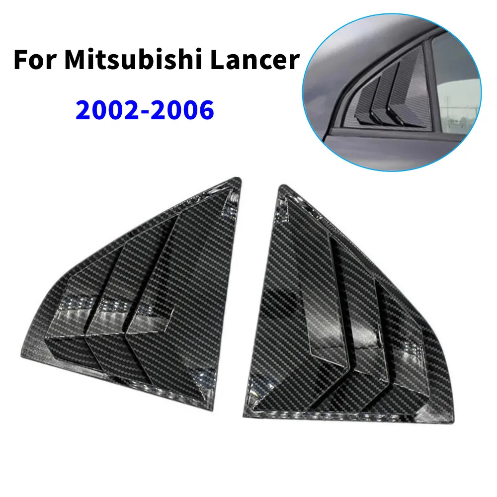 

2PCS For Mitsubishi Lancer 2002-2006 Car Rear Window Quarter Louver Cover Side Vent Shutter Trim Scoop ABS Accessories Parts