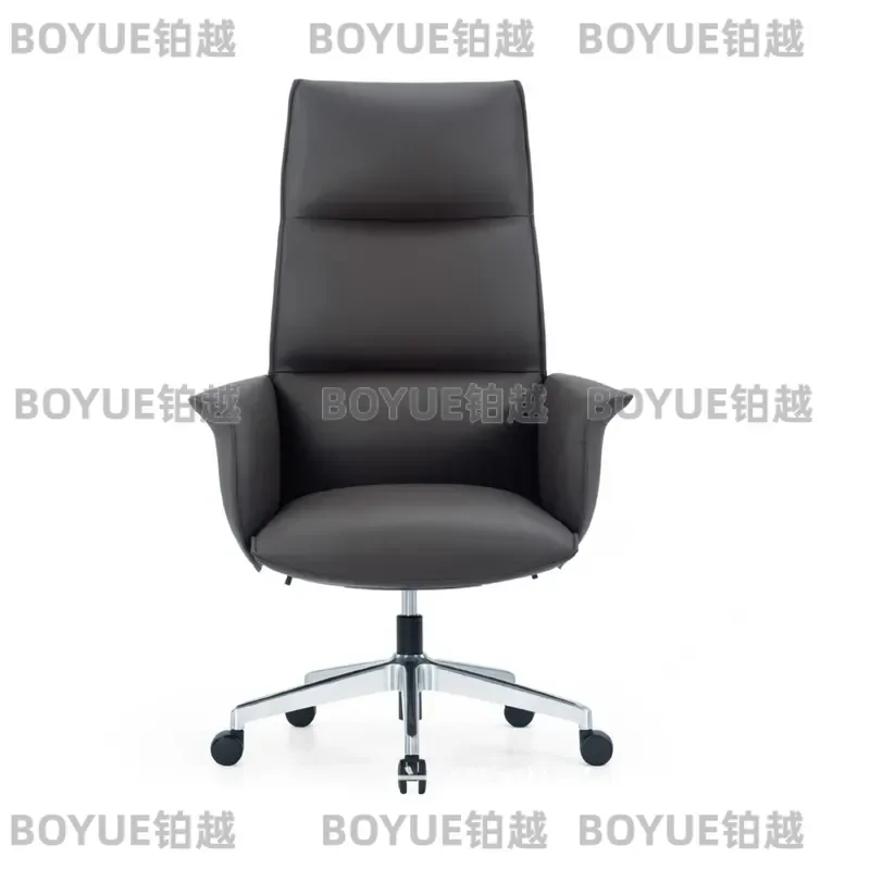 Boss Leather Office Chair Ergonomic Computer Seat Business Comfortable Home Study Desk Furniture High Back Support