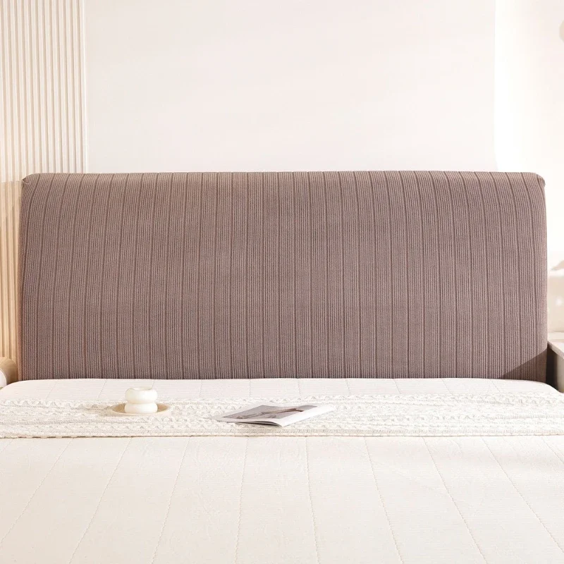 Striped Elastic Full Wrap Headboard Cover Reinforced Anti Slip Thickened Dust Shield Anti Cat Scratch Jacquard Protective Cloths