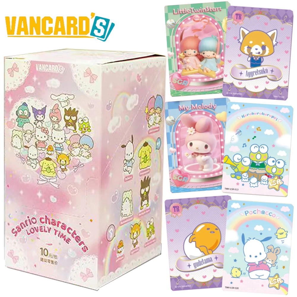 

Original VANCAR'S Sanrio Collection Card Cute Celebrity Family Kuromi Cinnamoroll Exquisite Rare Card Children's Festival Gift