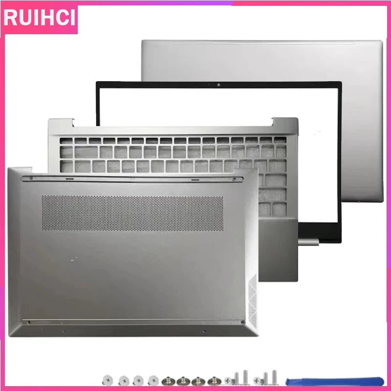 Nuevo para HP Pavilion 14-DV TPN-Q244, cubierta trasera LCD para portátil, bisel frontal, reposamanos superior, base inferior, teclado, bisagras plateadas