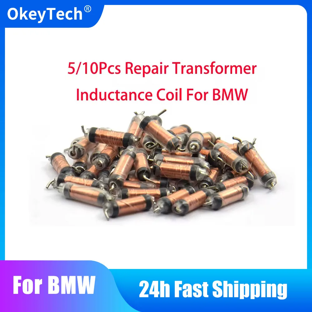 OkeyTech Original Super Charging Key Repair Transformer Inductance Coil For BMW X1 X3 X5 Remote Car Key Transponder Coil 5/10Pcs