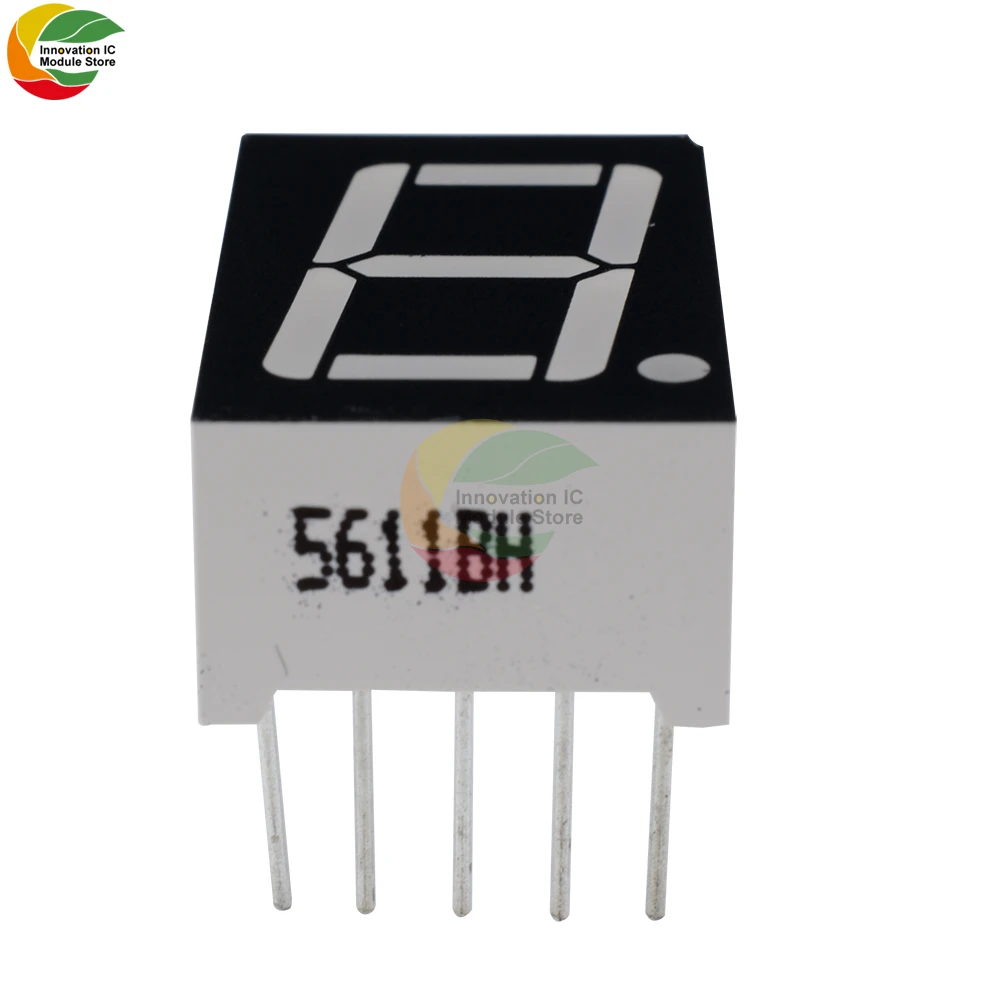 5 قطعة 0.56 بوصة 10 دبابيس 1 بت أرقام 7 قطعة اليشم الأخضر LED شاشة ديجيتال Digitron الأنود المشترك الكاثود #5