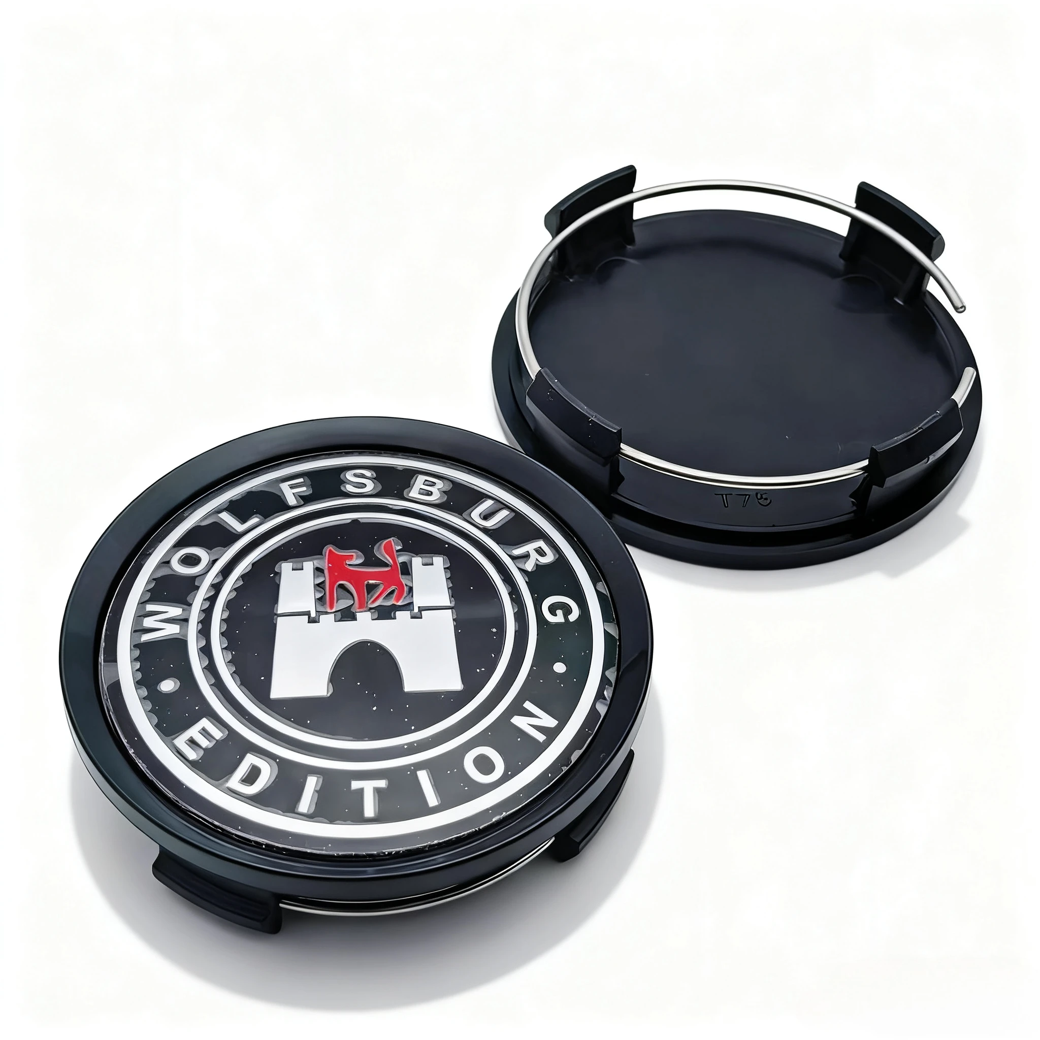 4 قطعة شعار وولفسبيرغ شعار سيارة عجلة مركز قبعات 74 مللي متر 69 مللي متر عجلات غطاء محور الذئب شارة حافة Hubcaps غطاء اكسسوارات السيارات التصميم #3