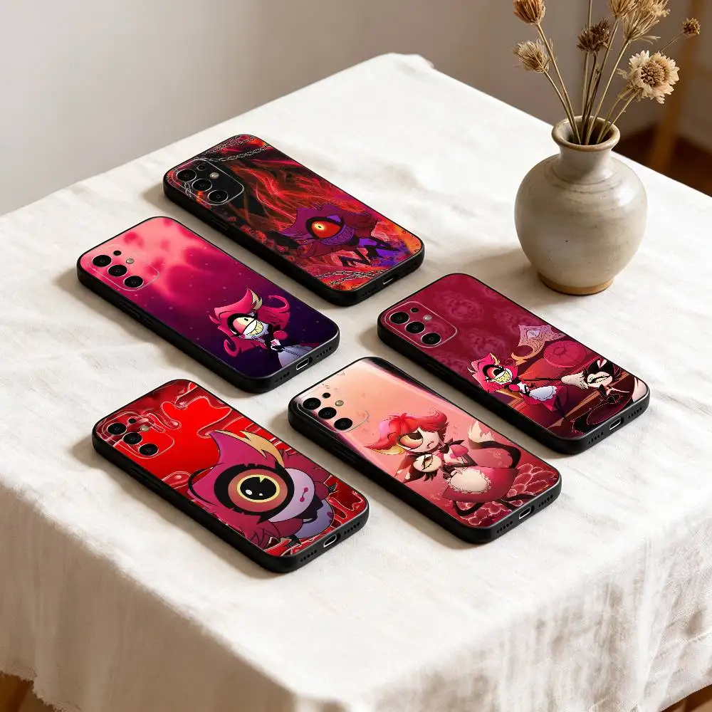 H-Hazbin Hotel N-Niffty  Phone Case For Samsung S25,S24,S21,S22,S23,S30,Ultra,S20,Plus,Fe,Soft Silicone Black Cover