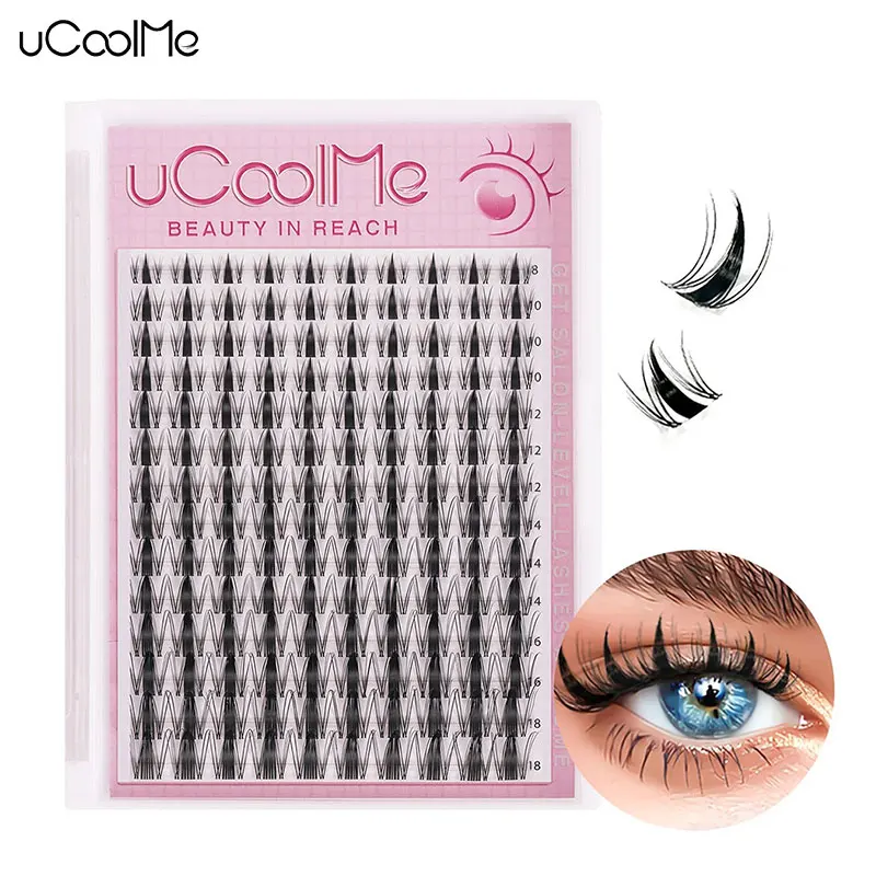 uCoolMe Fairy Manga Lashes Home DIY Invisible Band Eyelash Extension Beginner Friendly Anime Eyelashes Cluster Makeup For Girl