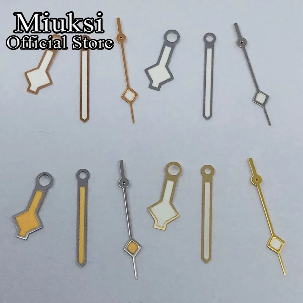 Miuksi silver rose gold yellow hands luminous hands fit NH35 NH36 ETA2824 2836 Miyota8215 8205 821A Mingzhu DG2813 3804 movement