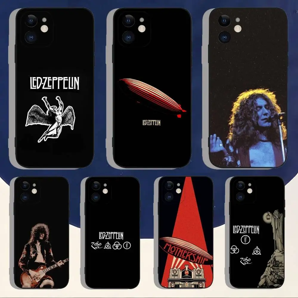 

L-Led Rock Z-ZeppelinS Phone Case For iPhone 16,15,14,13,12,11,Pro,Max,Plus,X,XS,XR,SE,8,7,Mini,Soft Silicone Black Case