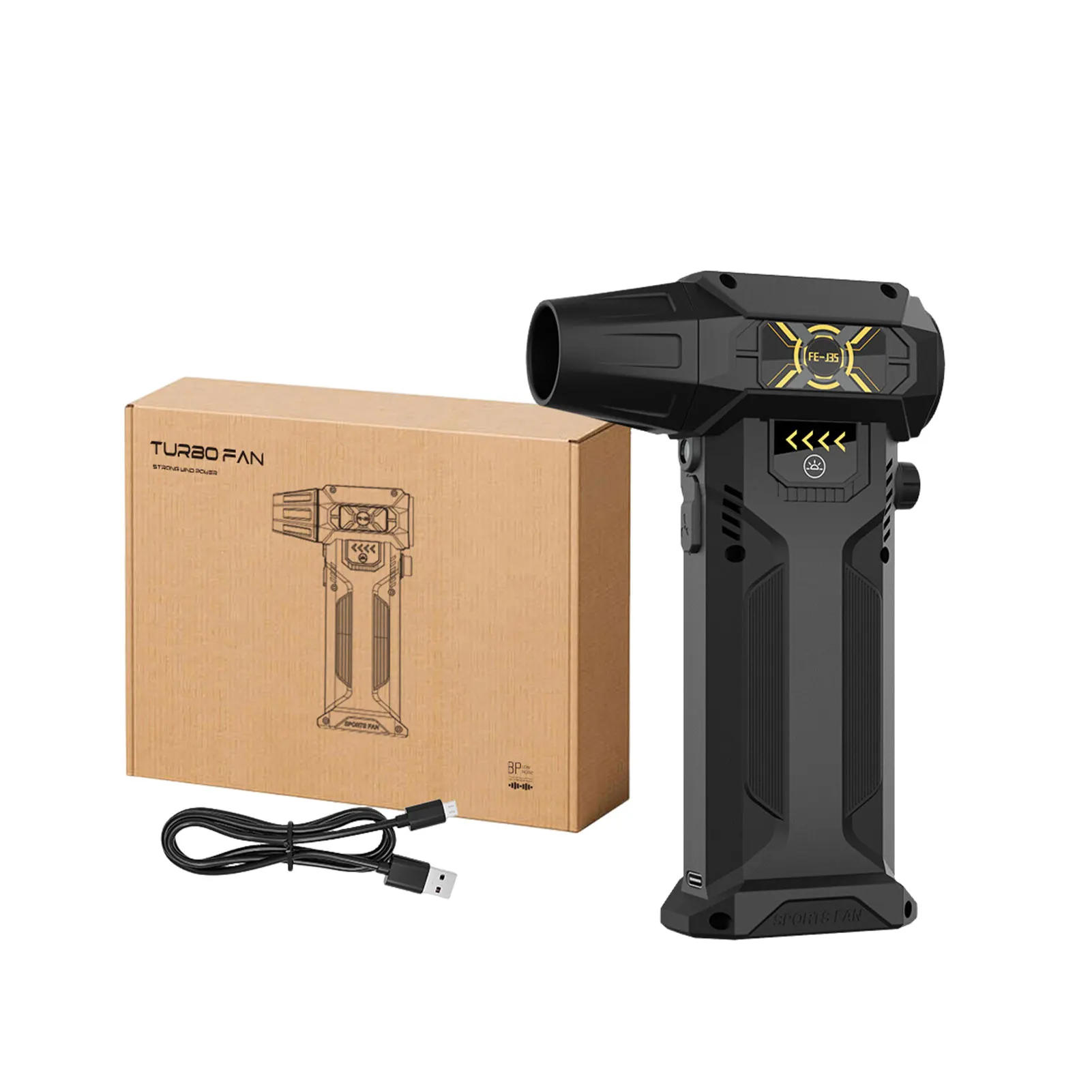 

ABS Compressed Air Duster Cleaner Blower Mini Tur-bo Jet 130000RPM Stepless Wind Speed LED Lights