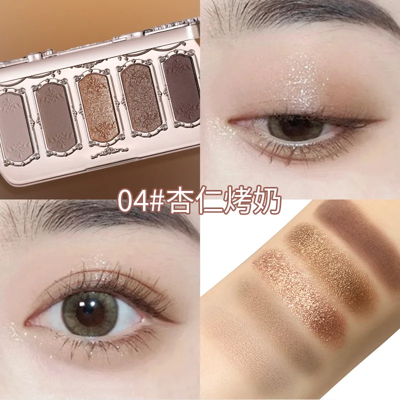 マーメイド 5色アイシャドウパレット ダイヤモンドグリッターアイシャドウ 多用途 マット＆シマー仕上げ 長時間持続 最大12時間持続