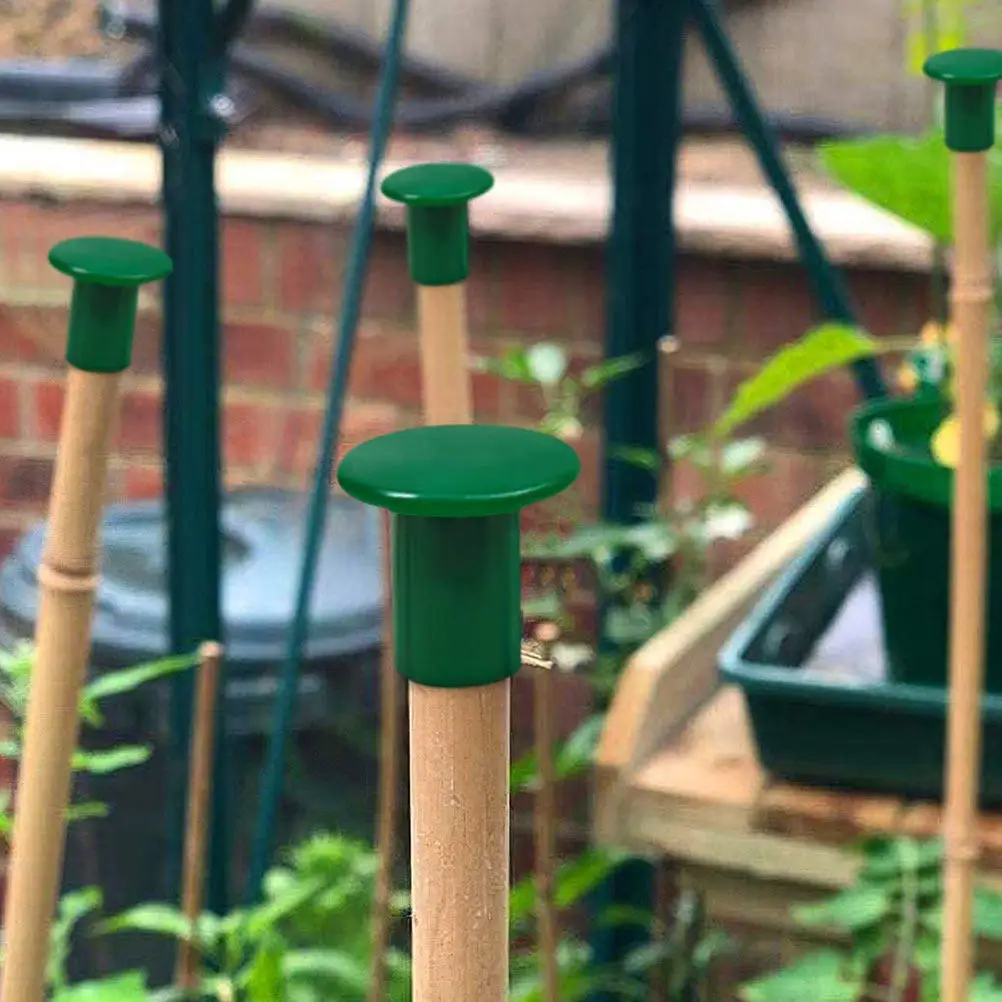 50Pcs Cane Topper Protectors Plastic Garden Cane Caps for Bamboo Stakes Lightweight Compact Corrosion Resistant Fence Protective