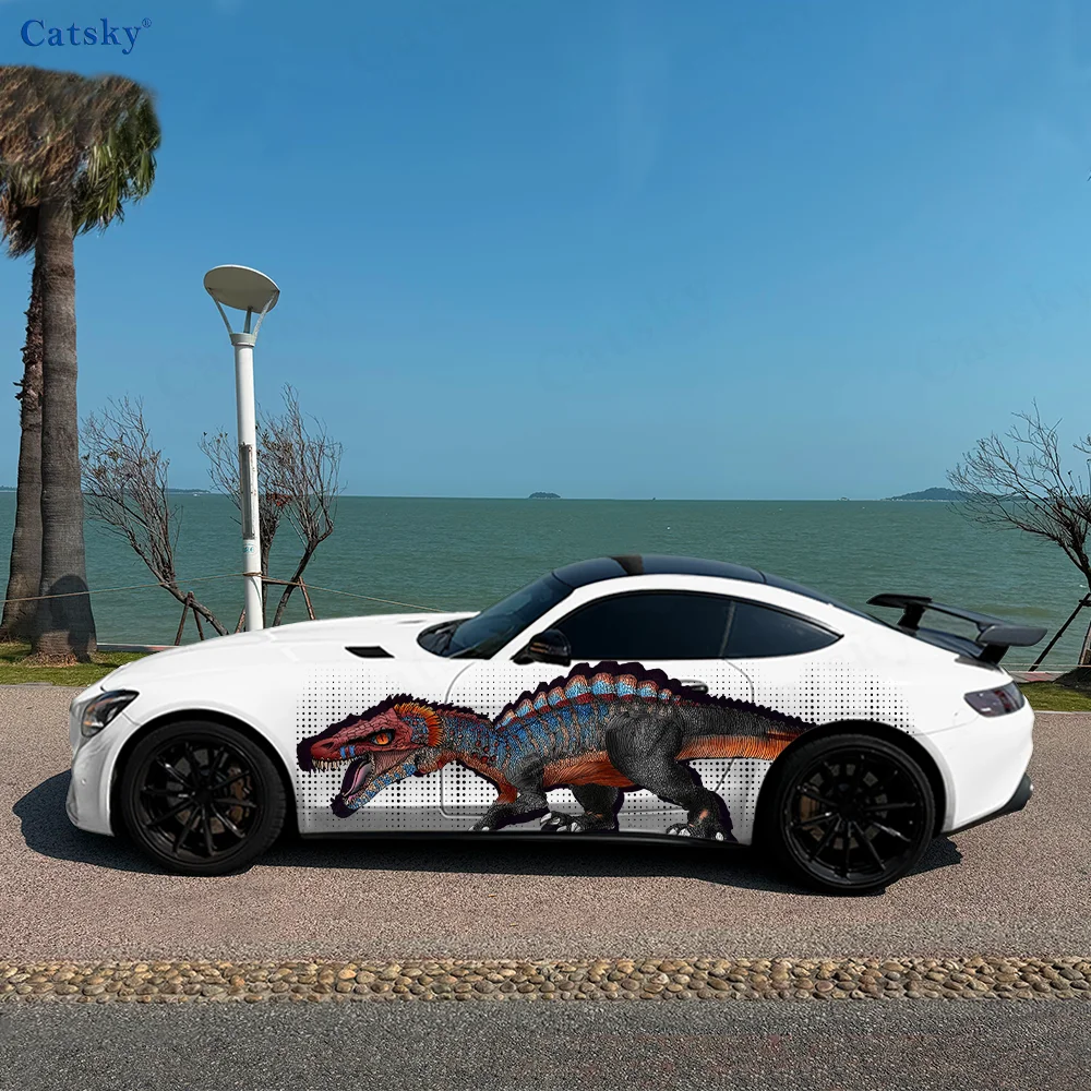 

Spinosaurus Dinosaur Car Vinyl Wraps Decal Self-adhesive PVC Sticker Suitable for Trucks SUV Decoration Auto Accessories Gift