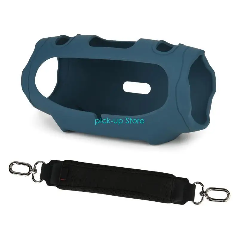 Q5WA Speakers Protective Silicone Skin with Crossbody Straps for Xtreme 4 Speaker