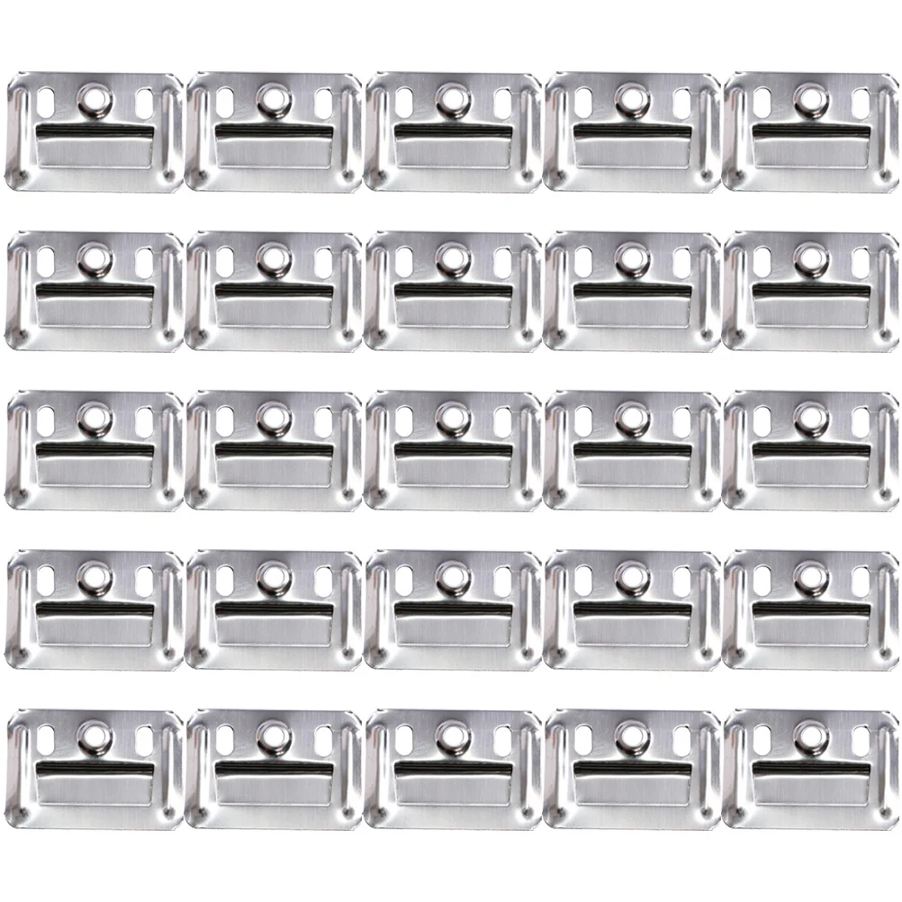 

100 Pcs Wall Buckle Button Double for Furniture Steel Coat Hangers Hardware Photo Picture