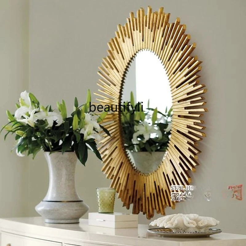 

Wall hanging wall living room makeup mirror corridor entrance decoration dining side sofa background mirror