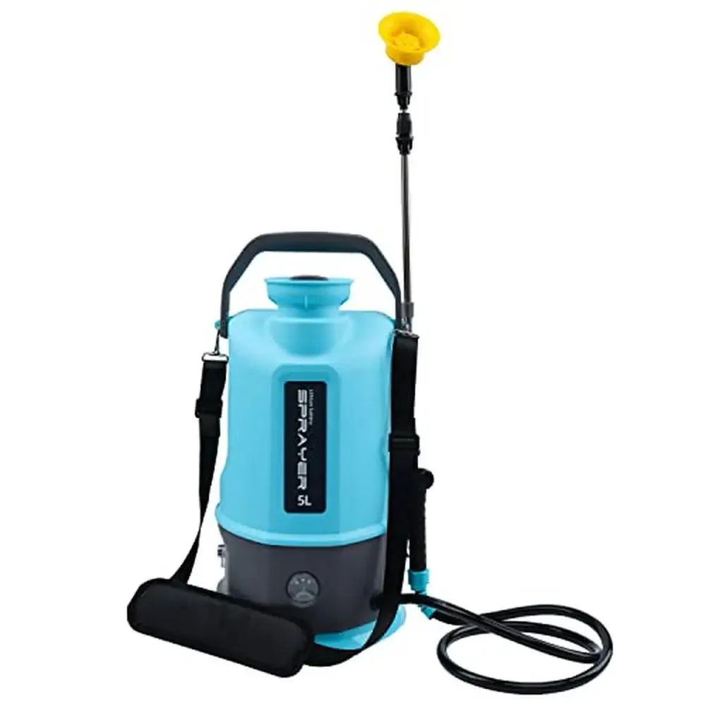 

35 Gallon Battery Powered Sprayer Lawn and Garden Long Lasting Spray with 6 Nozzles and Adjustable Shoulder Straps Perfect Weed