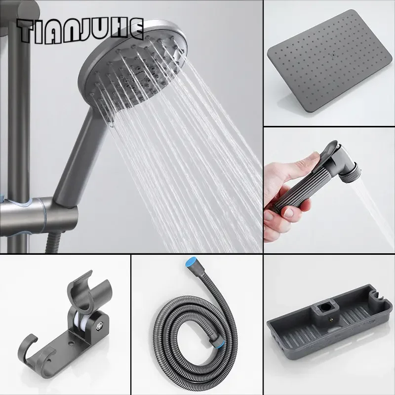 

Shower Head with Handheld Spray High Pressure Spray Settings - Anti Clog Nozzles Pressure Shower Head for Low Water Pressure