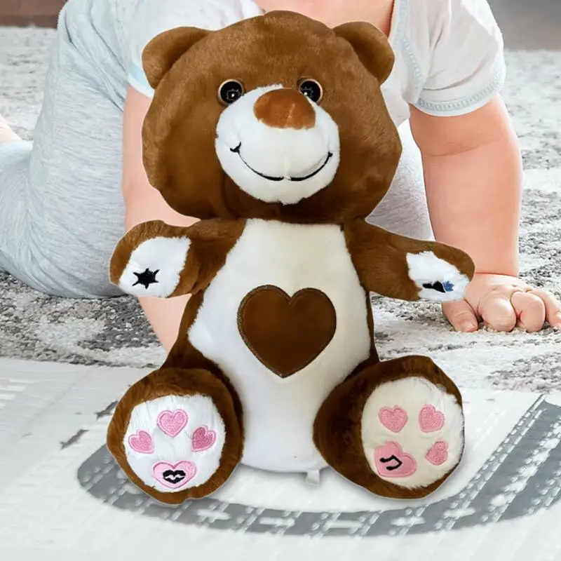 Heartbeat Stuffed Animal For Kids Music Player & Breathing Design Kids Soothers Soft Sleep Soother Sensor Toys For Joyful