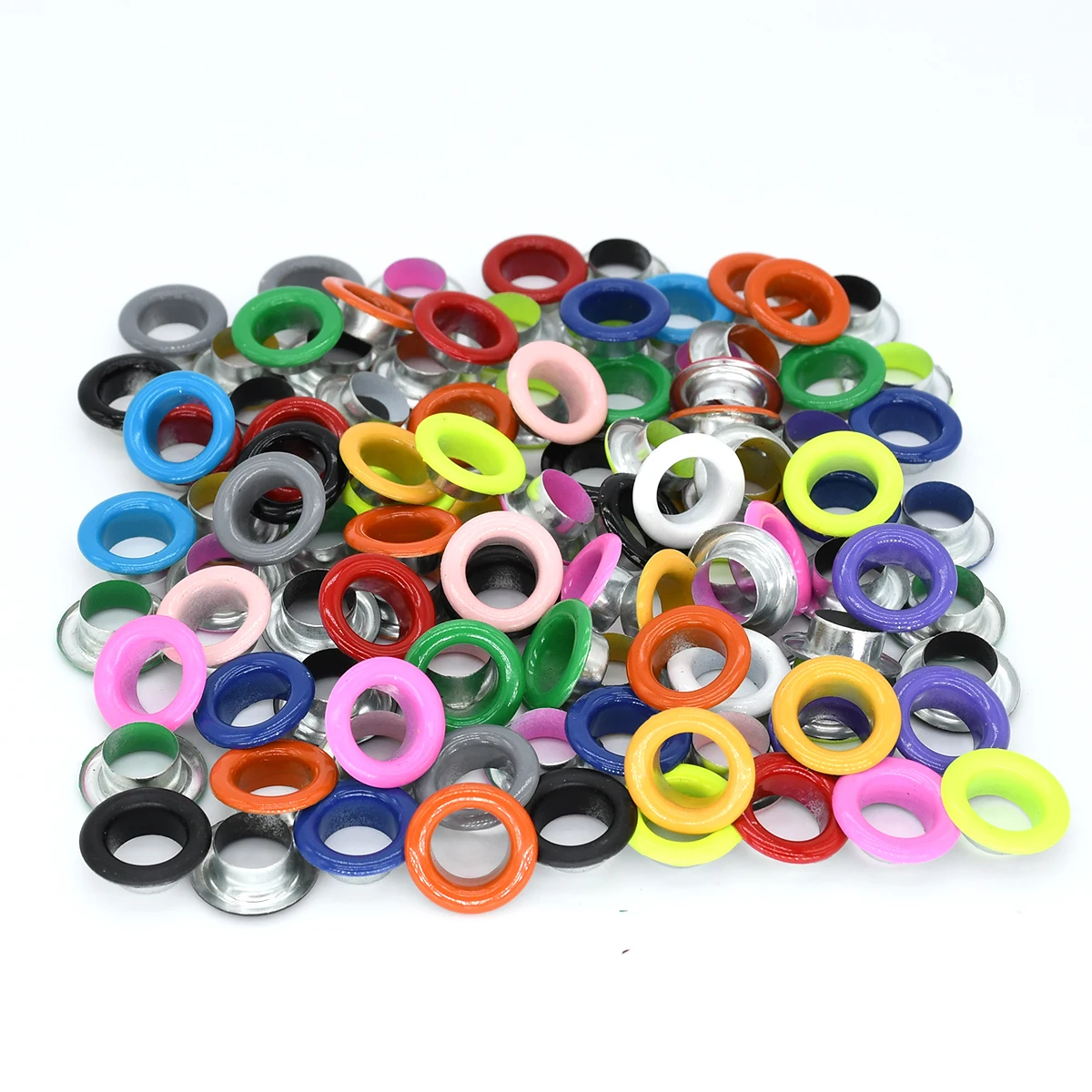 100sets Metal Eyelets with Washer 8mm Grommets Round Hole Ring for Shoes Bag Garment Hat Decor Canvas Tent Repairing Accessories