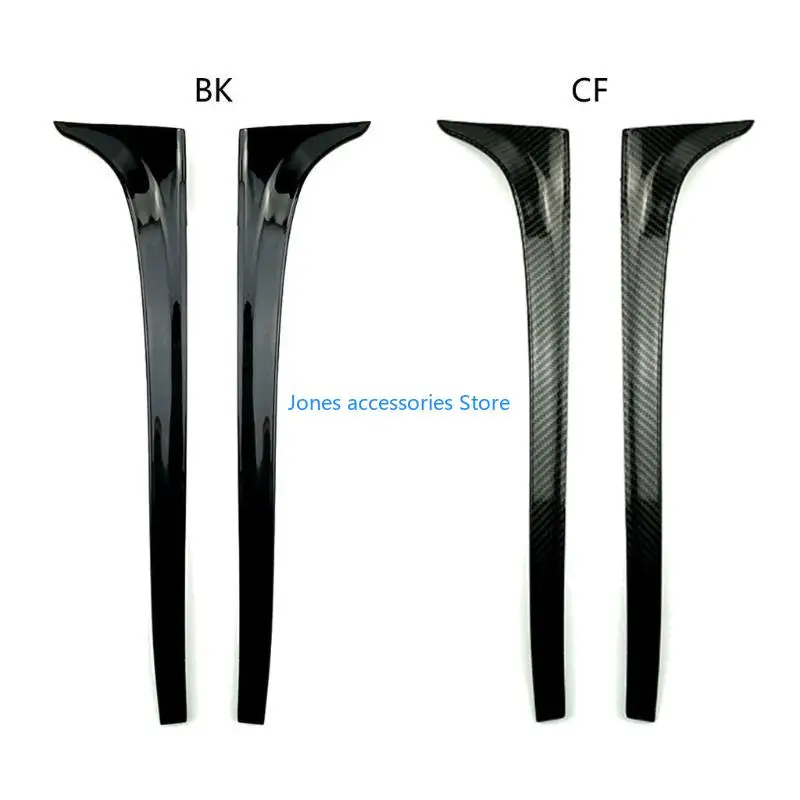 W8KD Back Window Spoiler Wing Rear Mirror Tail Accessories-Gloss Black / Carbon Fiber