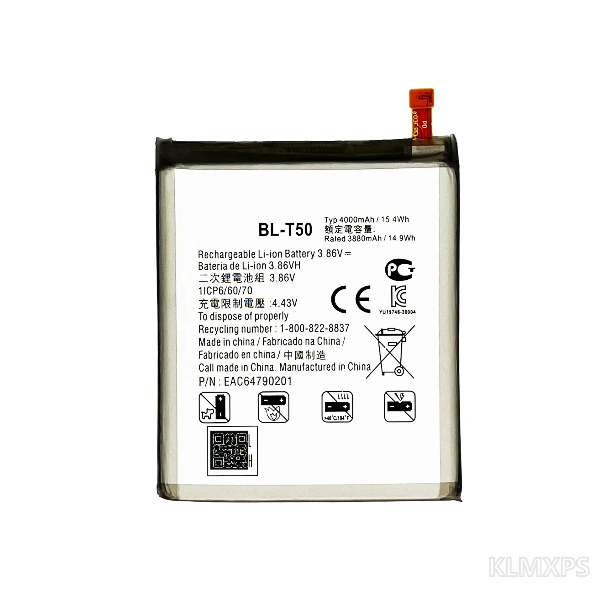 High Quality Replacement Battery BL-T50 4000mAh Lithium for LG BLT50 Mobile Phone Built-in Repair Battery Compatible Model