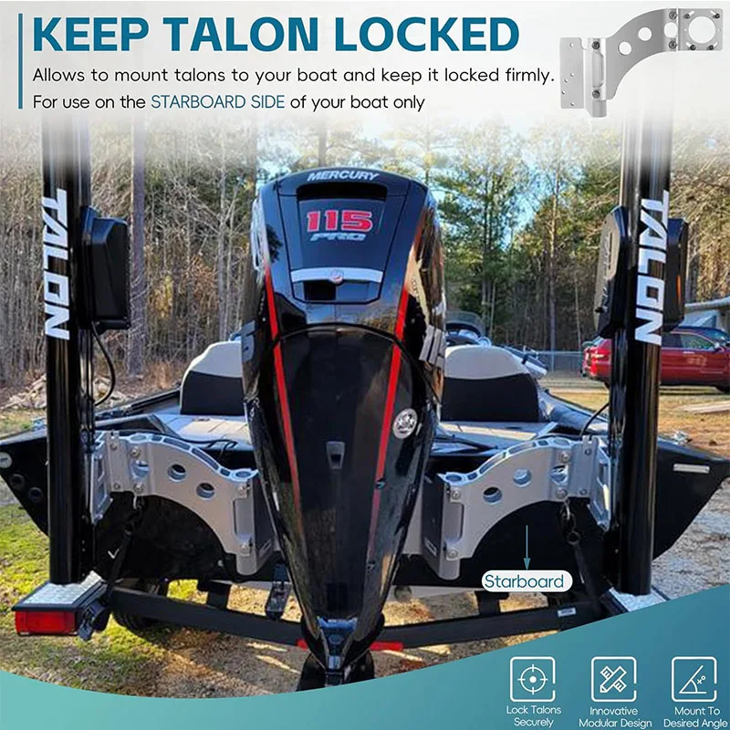 1810303 Talon Sandwich Adapter Mounting Bracket Heavy Duty Talon Jack Plate Mount Brackets for Starboard
