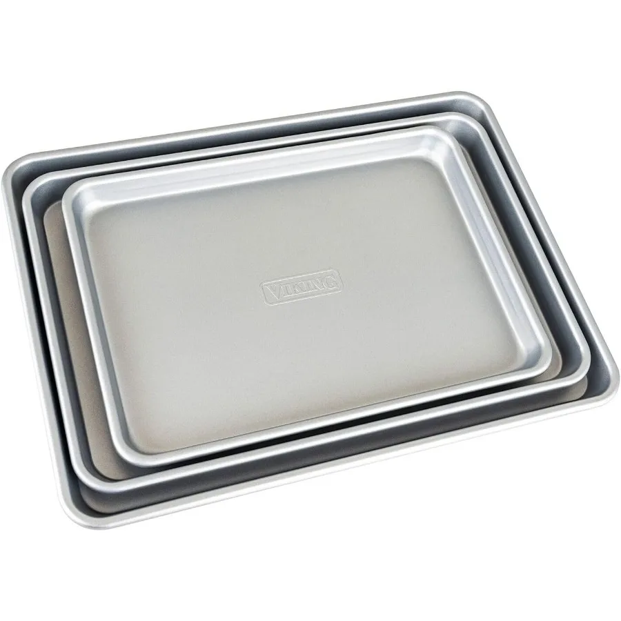 

Набор из 3 листов для выпечки с антипригарным покрытием, серебро