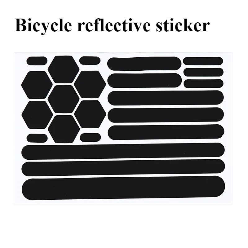 3M Black Reflective Sticker Cartoon Helmet Motorcycle Sticker Invisible Reflective Strip Waterproof Decorative Scratches Shade