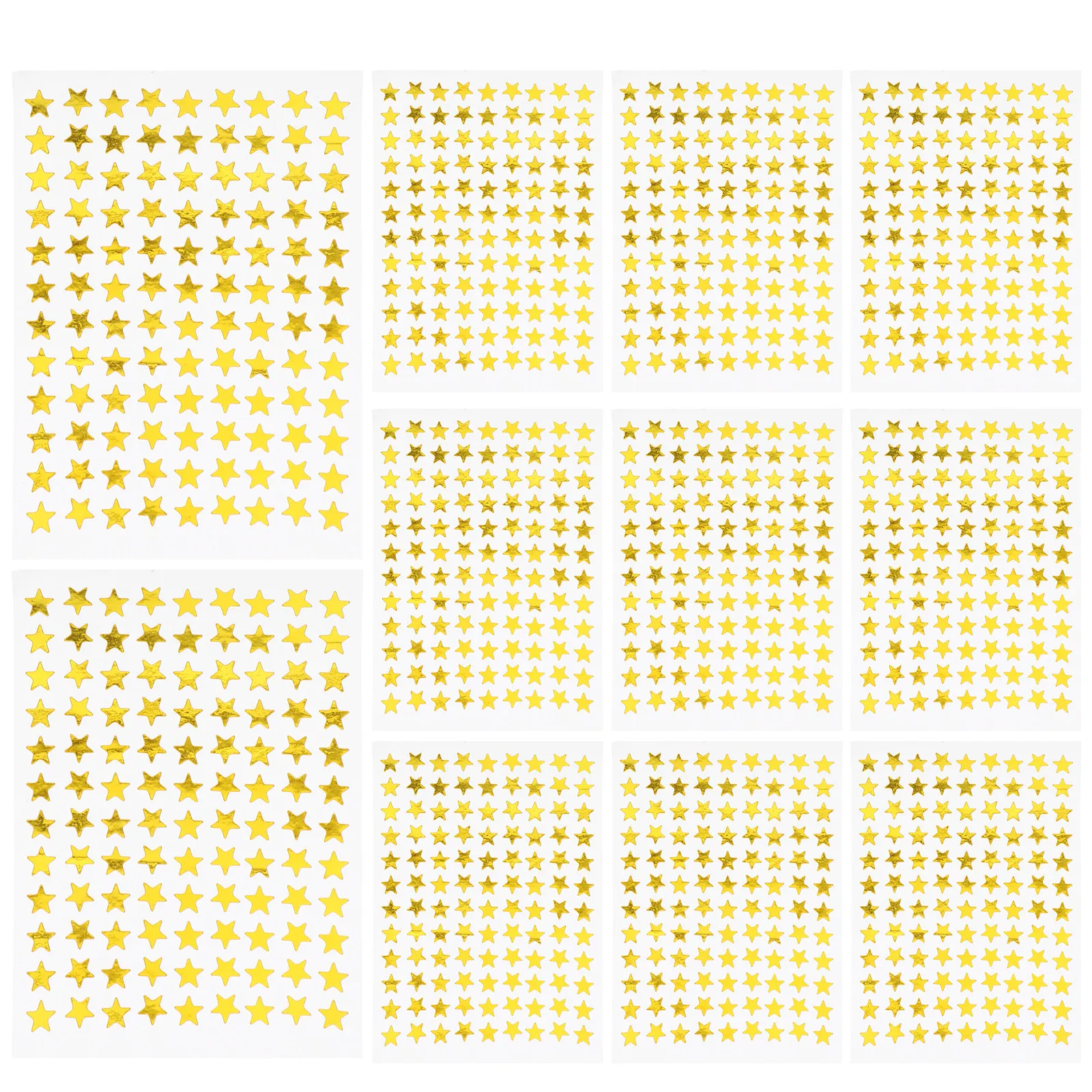 100 Sheets Gold Star Stickers Pentagram Decorative Reward Stickers for Classroom Kindergarten Teacher Motivation Incentive
