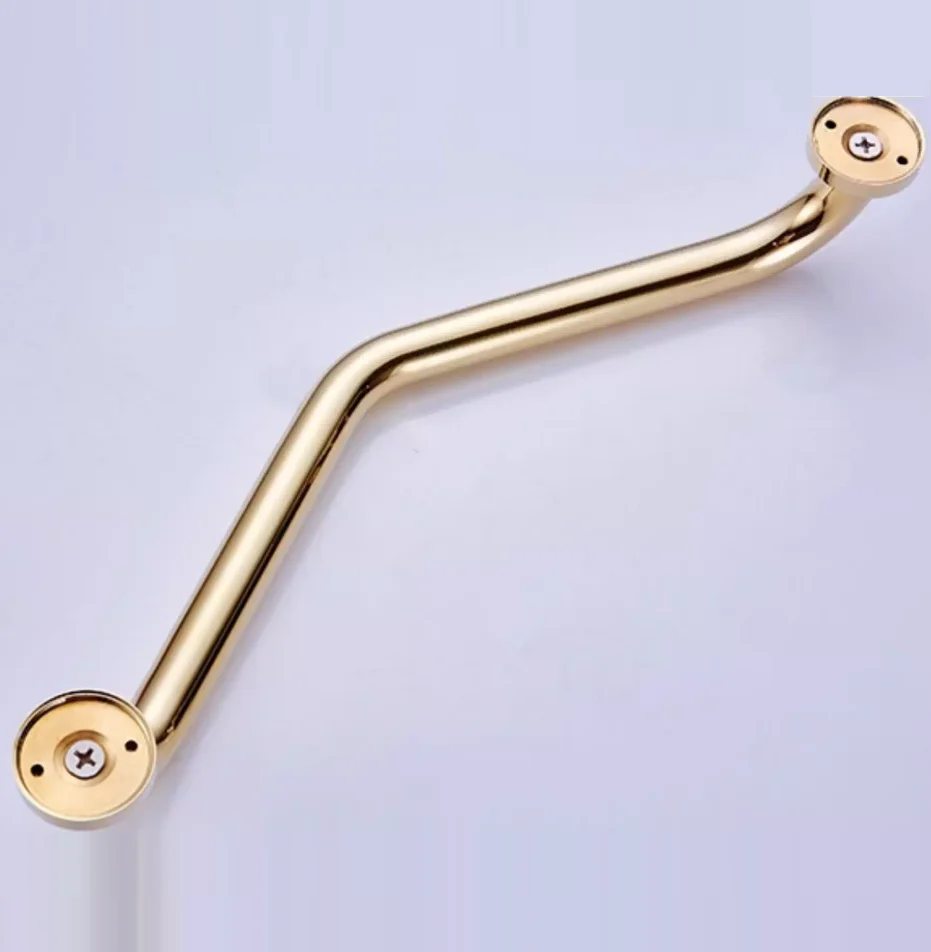 1Piece Brass Bath 135 Degrees Angled Shower Safety Grab Bar Handicapped Elderly Towel Hanging Rose Gold Antique Anti-slip Rail