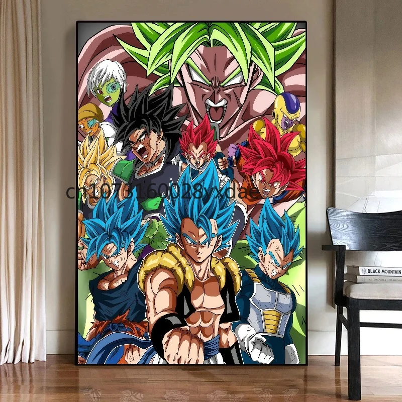 キャンバスアート壁ドラゴンボール悟空絵画ギフト漫画のキャラクター画像ぶら下げ子供アクションフィギュア現代リビングルームのポスター