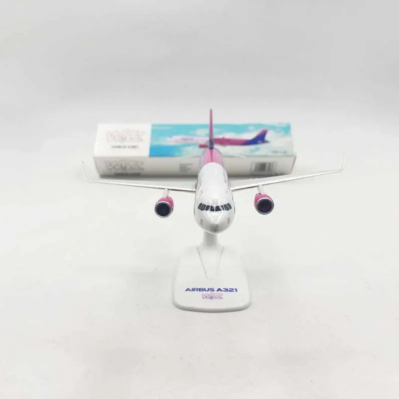 1/200 Scale WIZZ AIR A321 Aircraft Model Toy with Base Static Plane Boys Toys Souvenir Gifts Collection Display