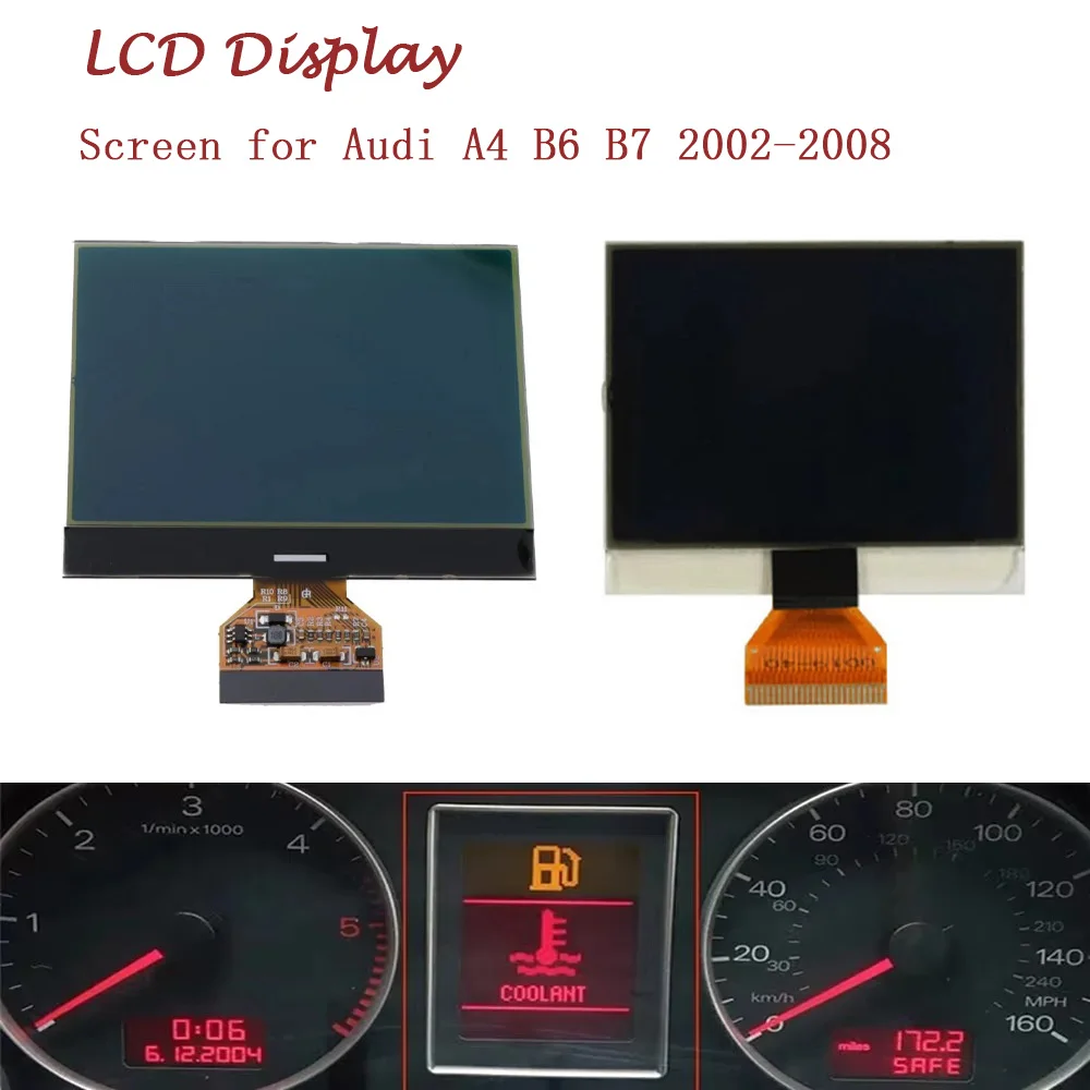 

28185BH30C LCD Display For Audi A4 B6 B7 2002-2008 Full Screen Dashboard Instrument Cluster Replacement Repair Parts