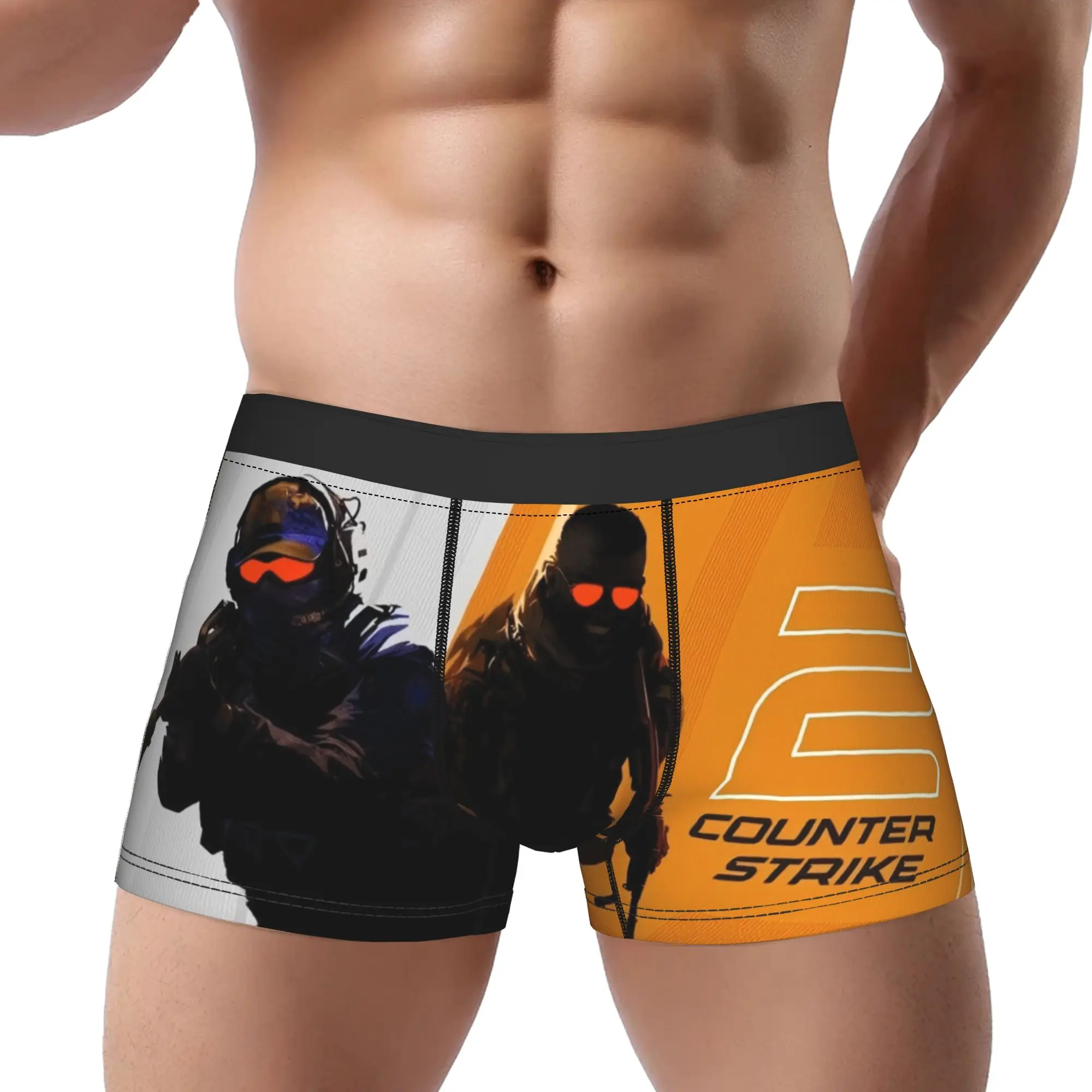 CS GO CS GO Unterhosen für Herren, Herrenunterwäsche, bedruckte Shorts, Boxershorts