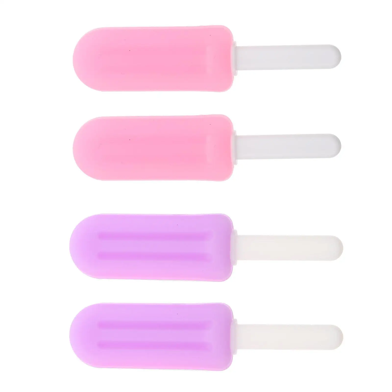 

4 Pcs Chewable Silicone Teether Orthodontics Biting Device Tool Peach Purple Flavor Lightweight Compact Practical