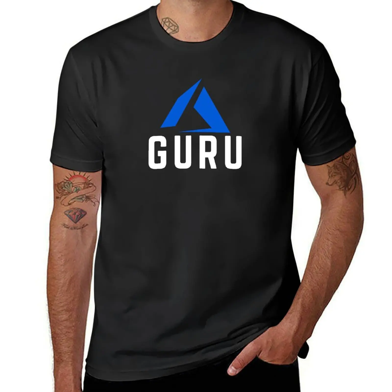 Azure Guru T-Shirt customizeds vintage clothes sweat men t shirts