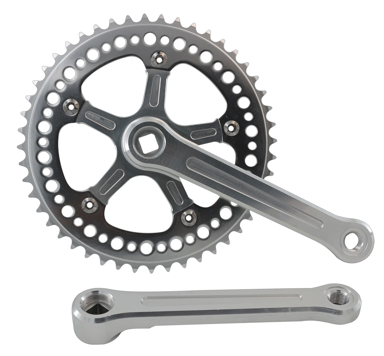 fixed gear Bicycle crank single speed 48T 130BCD 170mm upgraded material, fully CNC grinding