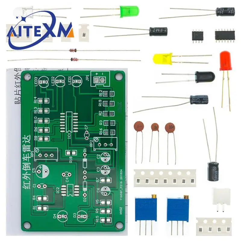 Patch Infrared Reversing Radar Kit DIY Electronic Production Range Sensing Reminder Obstacle Avoidance Sensor Student Training