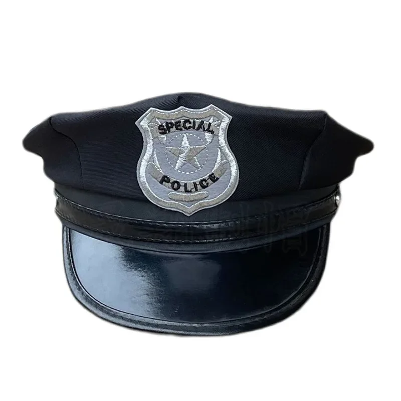 1PCS Adult Police Hat Octagon Flat Hat Cosplay Performance Masquerade Fun Props  Police Hat Uniform Accessories