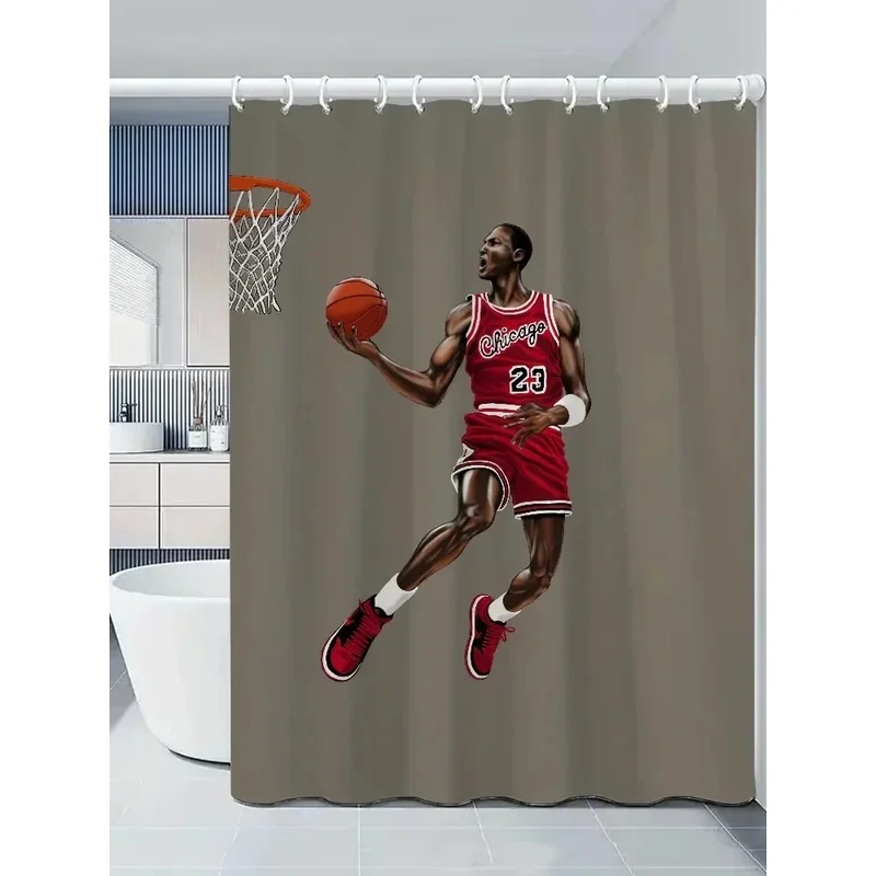 Shower Shower Curtain for Bathroom Michael Jordan Curtains Accessories Bath Waterproof Fabric Set the Anti-mold Opaque Washable