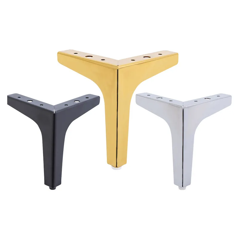 4Pcs/Set Household Furniture Legs Luxury Gold Black Silver Heavy Duty Metal Sofa Feet for Table Chair Desk Furniture Hardware