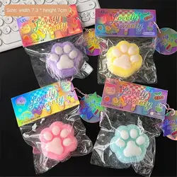 Kneading Toy Toast Cat Paw Slow Rebound Toy Cat's Paw Donut Squeeze Paw Toys Cute Ins Pinch Fidget Toy Relaxation