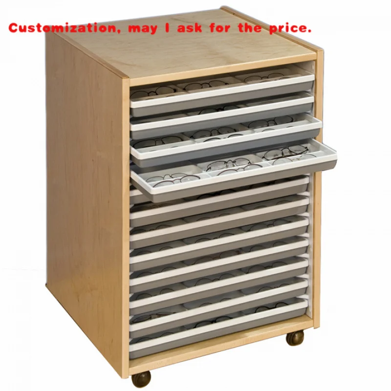 

custom.Design Portable Wooden Display Cabinet Eyeglasses Optical Stores High-grade Plywood Sunglasses Showroom Fixt