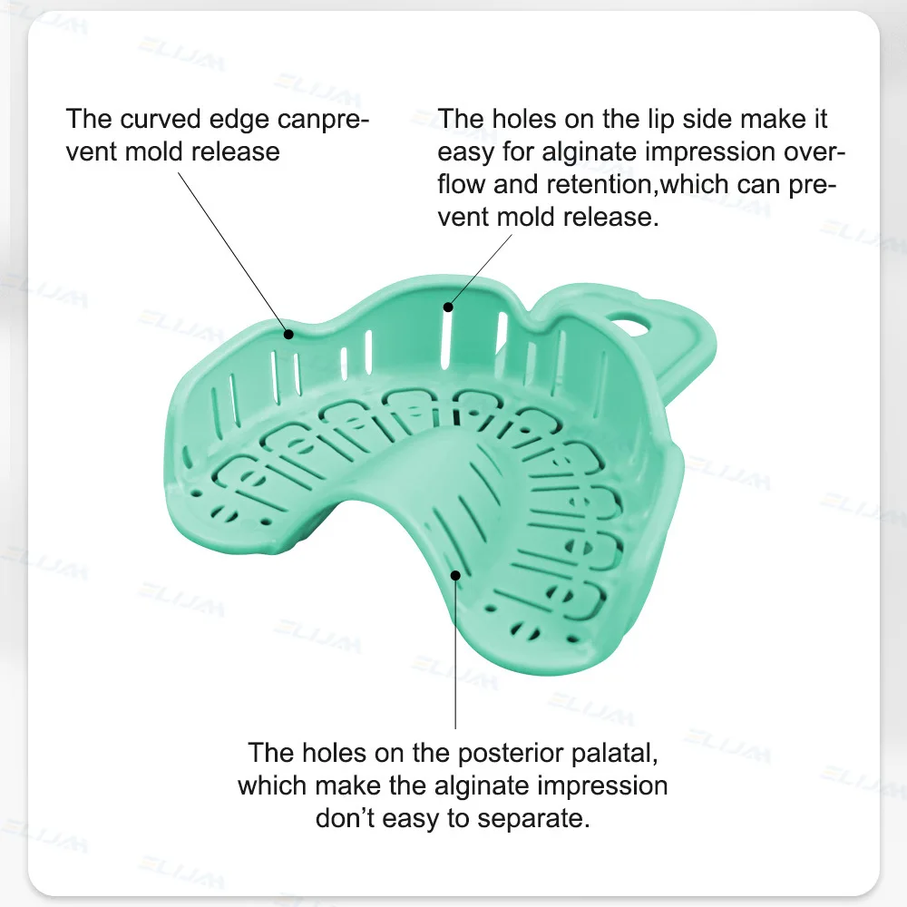 Denta Одноразовые пластиковые держатели Сине-зеленые пластиковые держатели для зубов для вращения зубов 6.