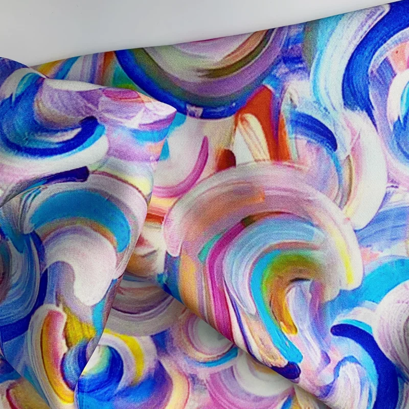 

100 * 145cm colorful patterned cotton fabric, suitable for DIY summer shirts, dresses, pajamas, and sewing fabrics