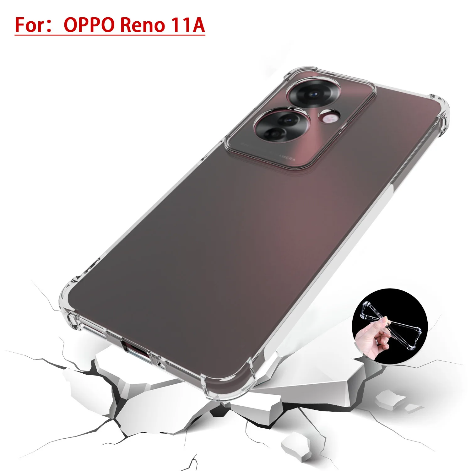 Luftkissen-Schutzhülle für Oppo Reno 3A 5A 7A 9A 11A 13A 15A Transparente Airbag-Silikon-TPU-Rückabdeckung für Oppo Reno 13A 15A – Detail 27